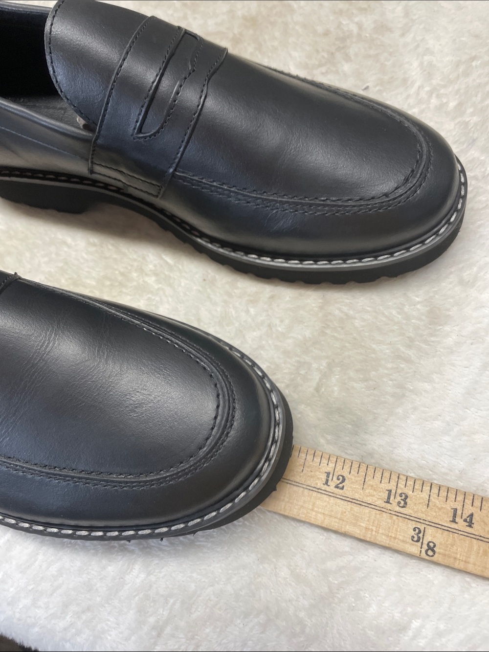 Urban Outfitters Black Lug-Sole Penny Loafers - Picture 7 of 9